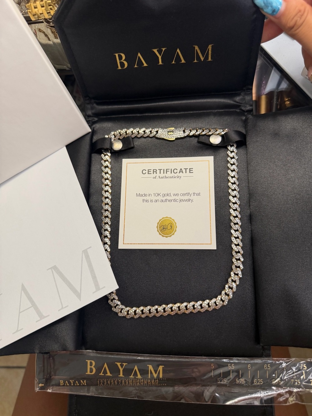 7.5mm Miami Cuban Royal Chain Necklace Diamond Cut Real 10K Yellow White Gold